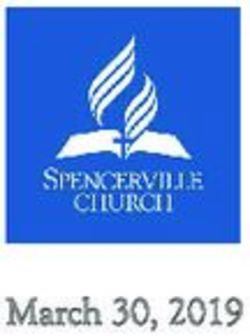 March 30, 2019 - Spencerville Seventh-day Adventist Church