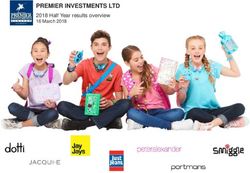 PREMIER INVESTMENTS LTD - 2018 Half Year results overview 16 March 2018