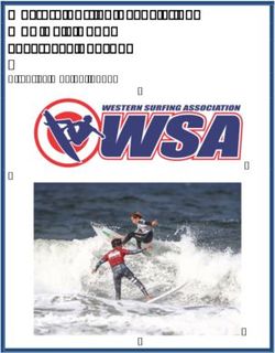 Western Surfing Association WSA Rule Book 2017/2018 Season - Effective May 15, 2017