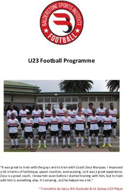 U23 Football Programme - Balderstone Sports Institute ...