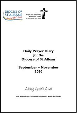Daily Prayer Diary for the - Diocese of St Albans September - November 2020 - Diocese of St ...