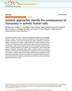 Systems approaches identify the consequences of monosomy in somatic human cells - Nature