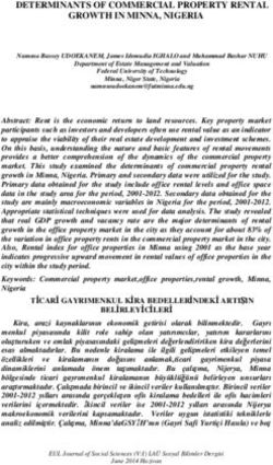 DETERMINANTS OF COMMERCIAL PROPERTY RENTAL GROWTH IN MINNA, NIGERIA