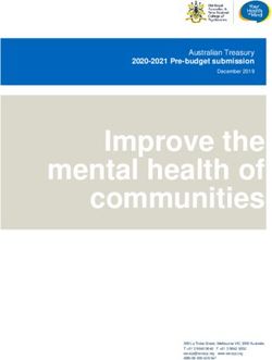 Improve the mental health of communities - Australian Treasury 2020-2021 Pre-budget submission - RANZCP