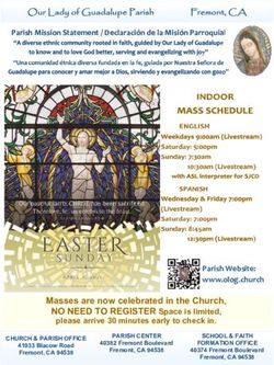Masses are now celebrated in the Church, NO NEED TO REGISTER Space is limited
