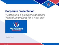 Corporate Presentation "Unlocking a globally significant Vanadium project for a new era" - March 2021 - Vanadium Resources