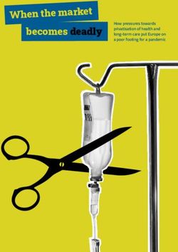 When the market becomes deadly - How pressures towards privatisation of health and long-term care put Europe on a poor footing for a pandemic ...