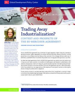 Trading Away Industrialization? - Context and Prospects of the EU-Mercosur Agreement - Boston University