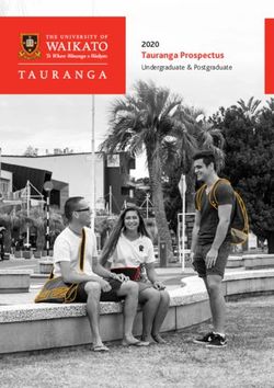Tauranga Prospectus 2020 - University of Waikato