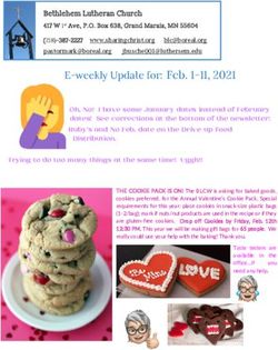 E-weekly Update for: Feb. 1-11, 2021 - Bethlehem Lutheran Church
