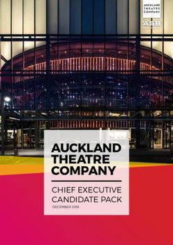 AUCKLAND THEATRE COMPANY - CHIEF EXECUTIVE CANDIDATE PACK DECEMBER 2018