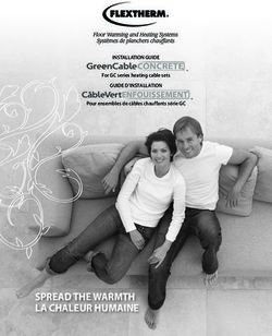 SPREAD THE WARMTH LA CHALEUR HUMAINE - INSTALLATION GUIDE GUIDE D'INSTALLATION For GC series heating cable sets Pour ensembles de câbles ...
