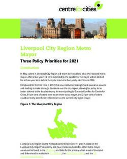 Liverpool City Region Metro Mayor - Three Policy Priorities for 2021 Introduction - Centre for Cities