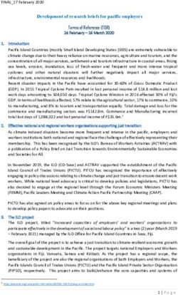 Development of research briefs for pacific employers - ILO