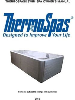 THERMOSPAS SWIM SPA OWNER'S MANUAL - 2019 Contents subject to change without notice