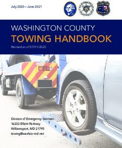 TOWING HANDBOOK WASHINGTON COUNTY - July 2020 - June 2021 Revised as of 07/01/2020 - Washington County Government