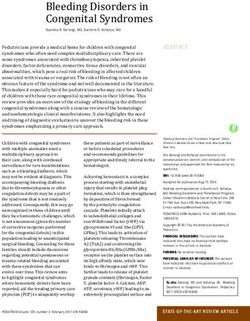 Bleeding Disorders in Congenital Syndromes - American ...