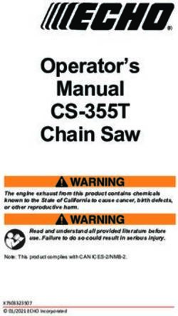 Operator's Manual CS-355T - Echo