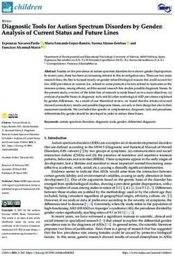 Diagnostic Tools for Autism Spectrum Disorders by Gender: Analysis of Current Status and Future Lines