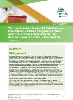 The risk of variant Creutzfeldt-Jakob disease transmission via blood and plasma-derived medicinal products manufactured from donations obtained in ...