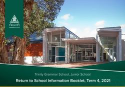 Return to School Information Booklet, Term 4, 2021 - Trinity Grammar School, Junior School - Trinity ...