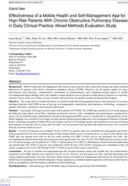 Effectiveness of a Mobile Health and Self-Management App for High-Risk Patients With Chronic Obstructive Pulmonary Disease in Daily Clinical ...