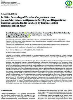 In Silico Screening of Putative Corynebacterium pseudotuberculosis Antigens and Serological Diagnosis for Caseous Lymphadenitis in Sheep by ...