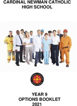 CARDINAL NEWMAN CATHOLIC HIGH SCHOOL - YEAR 9 OPTIONS BOOKLET 2021