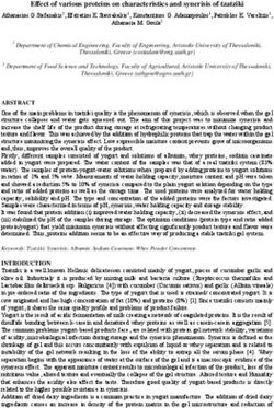 Effect of various proteins on characteristics and synerisis of tzatziki