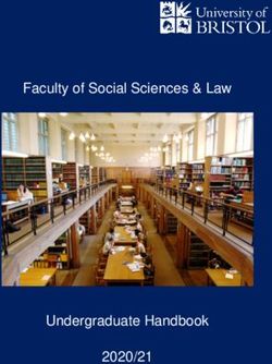 Faculty of Social Sciences & Law - Undergraduate Handbook 2020/21