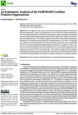 An Exploratory Analysis of the FAIRTRADE Certified Producer Organisations