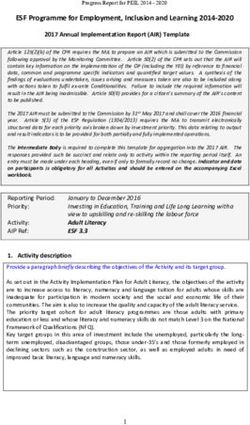 ESF Programme for Employment, Inclusion and Learning 2014-2020 - ESF Ireland