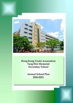 Hong Kong Taoist Association Tang Hin Memorial Secondary School Annual School Plan 2020-2021