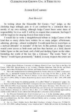 CLERKING FOR GROWN-UPS: A TRIBUTE TO JUDGE ED CARNES - University of Alabama School of Law