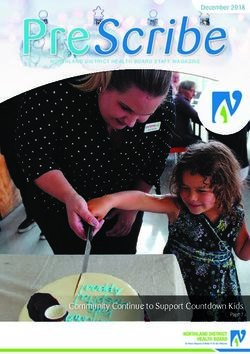 Community Continue to Support Countdown Kids - December 2018 NORTHLAND DISTRICT HEALTH BOARD STAFF MAGAZINE - Northland DHB