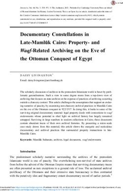 Documentary Constellations in Late-Maml ūk Cairo: Property- and Waqf-Related Archiving on the Eve of the Ottoman Conquest of Egypt