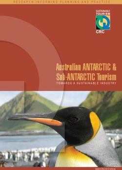 Australian ANTARCTIC & Sub-ANTARCTIC Tourism - RESEARCH INFORMING PLANNING AND PRACTICE