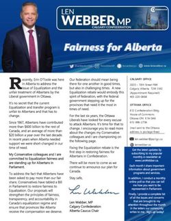 PROGRESS IN PARLIAMENT - Len Webber