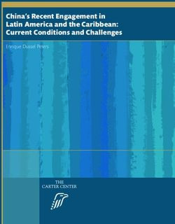 China's Recent Engagement in Latin America and the Caribbean: Current Conditions and Challenges - Enrique Dussel Peters