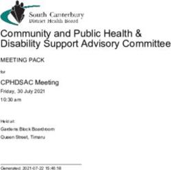 Community and Public Health & Disability Support Advisory Committee - MEETING PACK - South Canterbury DHB