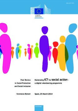 Harnessing ICT for social action - a digital volunteering programme Peer Review in Social Protection and Social Inclusion Synthesis Report ...
