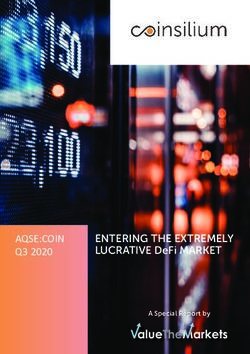 AQSE:COIN Q3 2020 ENTERING THE EXTREMELY - LUCRATIVE DEFI MARKET A SPECIAL REPORT BY