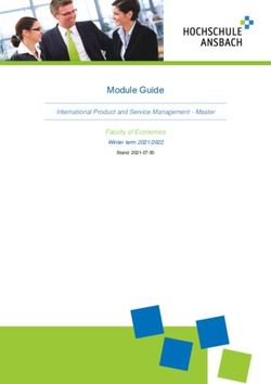 Module Guide International Product and Service Management - Master Faculty of Economics