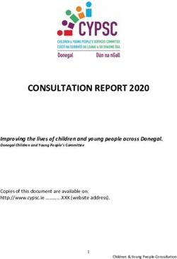 CONSULTATION REPORT 2020 - CYPSC