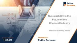 Sustainability is the Future of the Chemical Industry Pukka Partners - PREPARED BY
