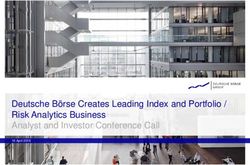 Deutsche Börse Creates Leading Index and Portfolio / Risk Analytics Business Analyst and Investor Conference Call