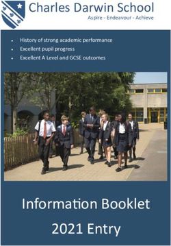 Information Booklet 2021 Entry - Charles Darwin School Aspire - Endeavour - Achieve