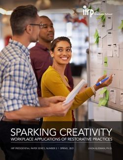 IIRP PRESIDENTIAL PAPER SERIES, NUMBER 3 | SPRING, 2021 LINDA KLIGMAN, PH.D.