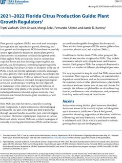 2021-2022 FLORIDA CITRUS PRODUCTION GUIDE: PLANT GROWTH REGULATORS1