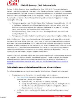COVID-19 Guidance - Public Swimming Pools - Georgia.gov
